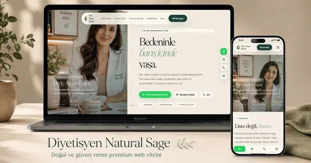 Diyetisyen Natural Sage demo önizleme görseli
