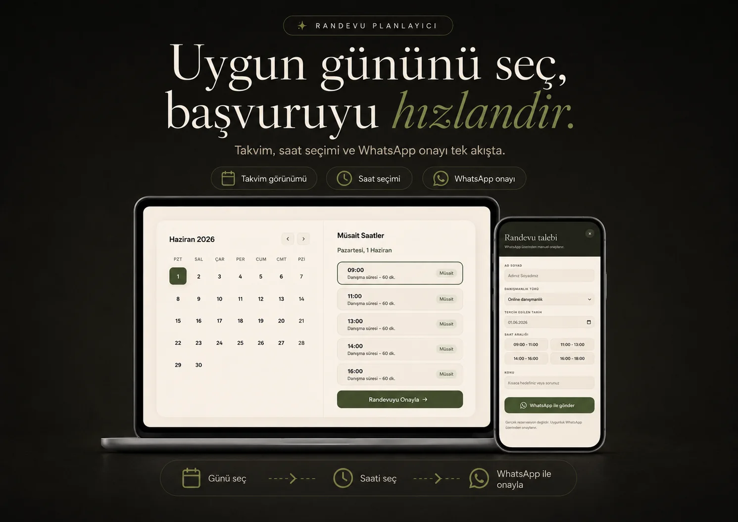 Randevu planlayıcı aracı görseli